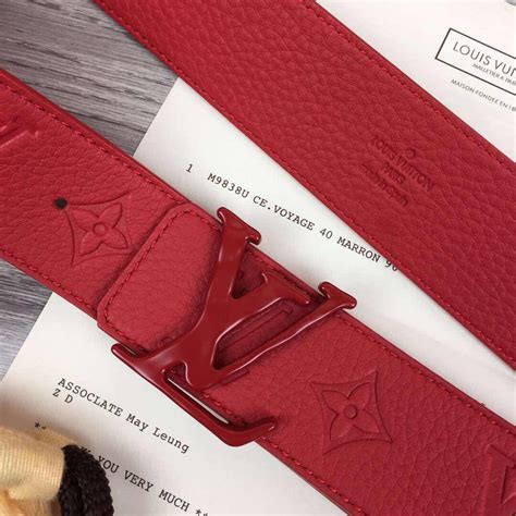 red louis vuitton belt men's.